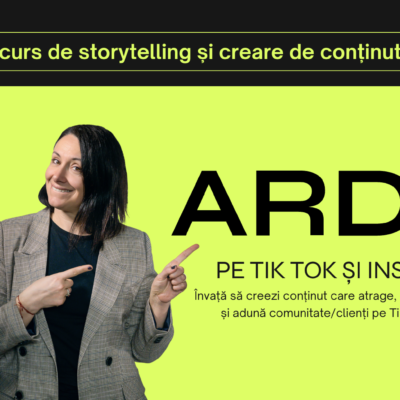 ARDE ONLINE - CURS DE STORYTELLING,  CREARE DE CONȚINUT ȘI AI