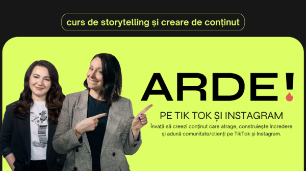 ARDE ONLINE - CURS DE STORYTELLING,  CREARE DE CONȚINUT ȘI AI